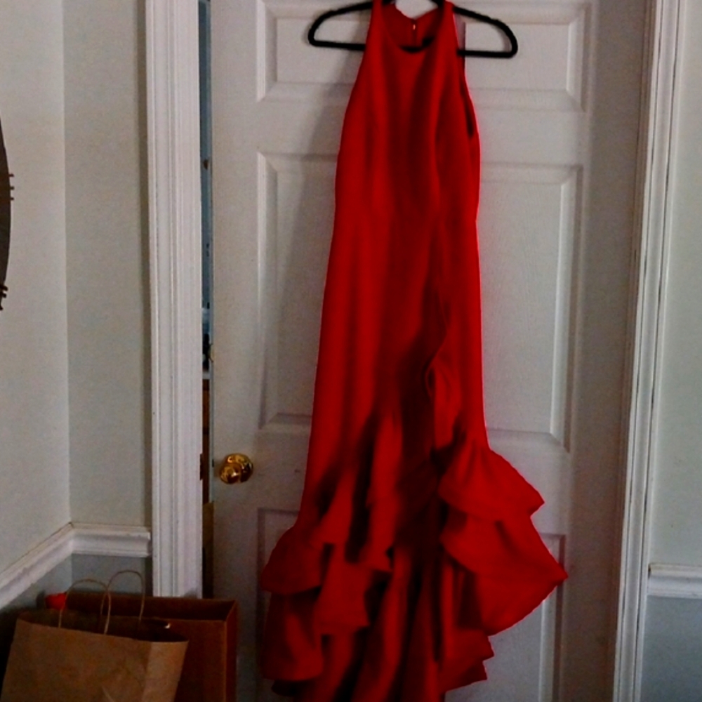 Betsy & Adam Vibrant Red Dress